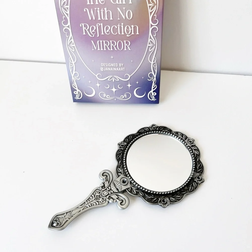 Fairyloot‎ The Girl With No Reflection Hand Mirror Silver Ornate Folding Vanity